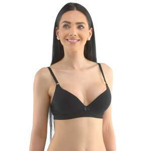 Women's bra Gina reinforced with bones black (07019)