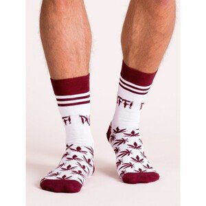 Men's white socks with patterns