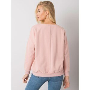 Dusty pink women's hoodie Alodia without hood