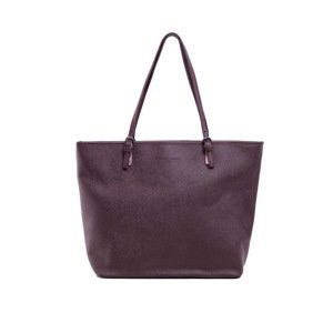 Burgundy shopper bag with handles