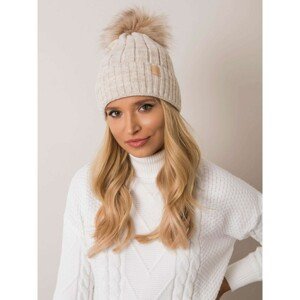 RUE PARIS Beige winter beanie