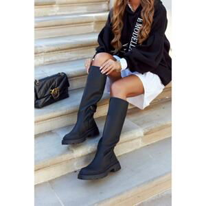 Women's High Black Boots Black Whats Going On