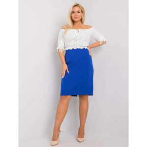 Plus size cobalt pencil skirt