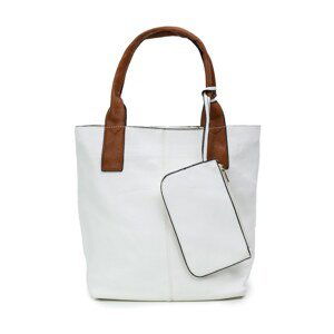 A white city bag with a detachable pouch