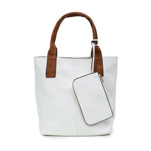 A white city bag with a detachable pouch