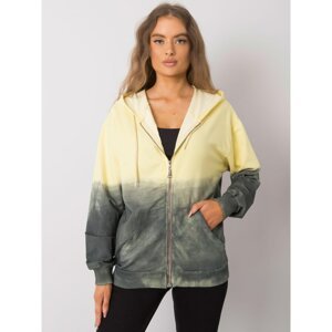 Yellow and gray hoodie