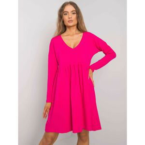 Cotton dress RUE PARIS from fuchsia