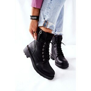 High boots Workers With Sliders Black Maisa