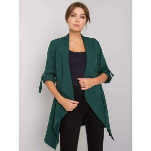 Dark green cape with rolled up sleeves