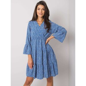 Blue dress with small patterns