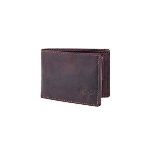 Dark brown leather men's wallet