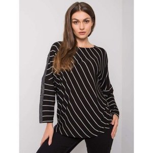 Women's black striped blouse