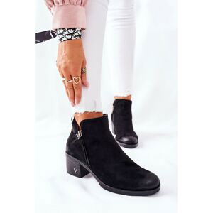 Women's Flat Boots Suede Black Bellarena