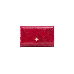 Red wallet made of ecological leather