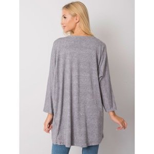 Women's gray knitted cape