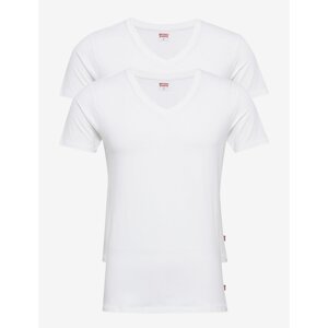 2PACK men's t-shirt Levis V-neck white (905056001 300)