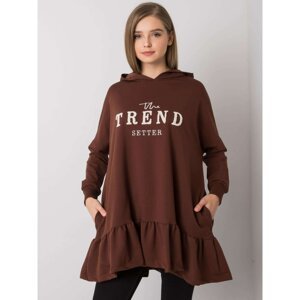 Dark brown sweatshirt with ruffles