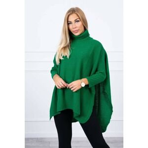 Turtleneck sweater and side slits light green