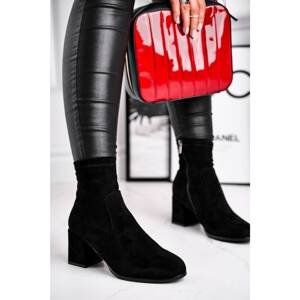 Women's Boots On Heel Black Merducio
