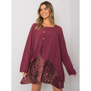 Maroon oversized women's dresses