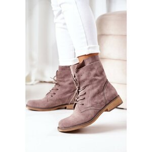 Boots With Double Uppers Grey Violetta