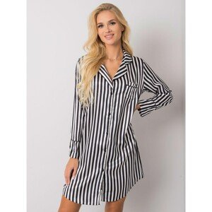 Women's black and white striped nightgown