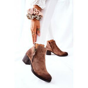 Women's Flat Boots Suede Beige Bellarena