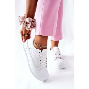 Women's Sneakers On Platform White Honey