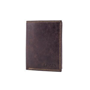 Dark brown leather wallet for a man