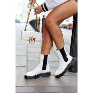 Women's High Chelsea Boots White Nemoreva