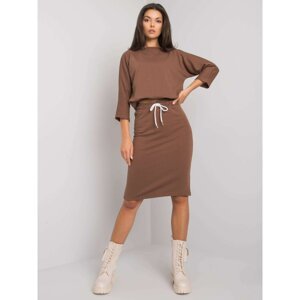 Brown two-piece set made of cotton