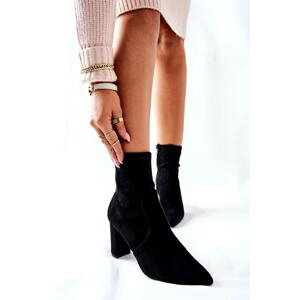 Women’s Slip-on Boots Suede Black Hellameia