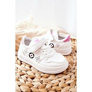 Children's Sports Shoes With Velcro White Pink Aletris