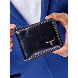 Men´s black wallet with a zipper