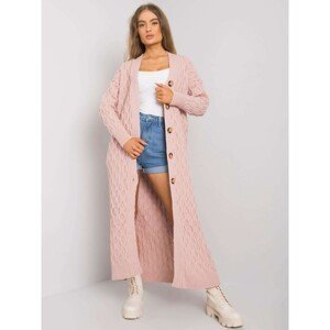 RUE PARIS Dusty pink knitted cardigan