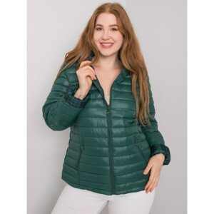 Dark green double-sided plus size jacket