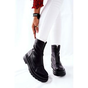 Women's Booties With Zip Black Tierra