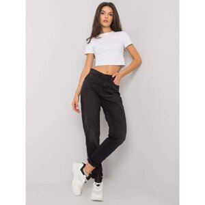 SUBLEVEL Black mom fit trousers