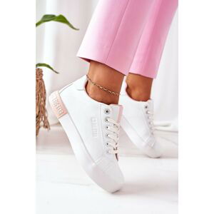 Women's Leather Sneakers BIG STAR II274033 White-Pink