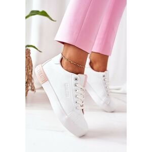 Women's Leather Sneakers BIG STAR II274033 White-Pink