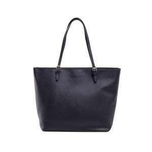Black shopper bag with handles