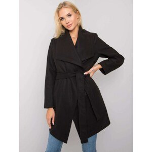 RUE PARIS Black tied coat