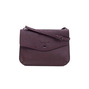 Burgundy handbag on a thin strap