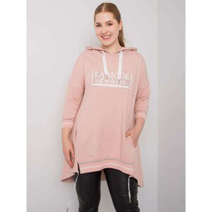 Dust pink women's sweatshirt larger size with pocket