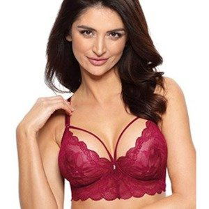 Delicate bra Charlize / B2 - burgundy