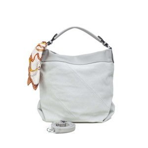 Gray women's bag with a scarf