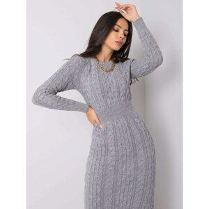 RUE PARIS Gray knitted dress