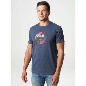 Men's T-shirt Loap BONO blue brindle | red