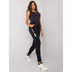 Women's Black Cotton Sweatpants