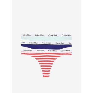 Set of three thongs in blue and red Calvin Klein - Women